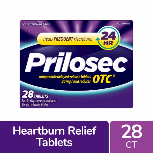 Prilosec OTC Heartburn Relief Tablets Perspective: front