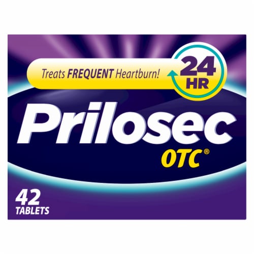 Prilosec OTC Heartburn Relief Tablets Perspective: front