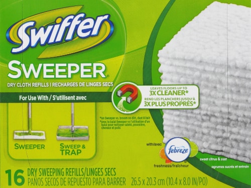 Swiffer® Sweeper Febreze Sweet Citrus and Zest Dry Cloth Refills Perspective: front