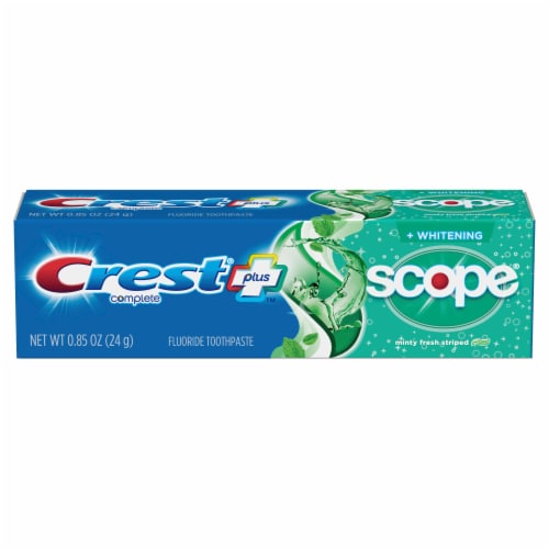Crest® Complete Whitening Plus™ Scope® Minty Fresh Striped Toothpaste Perspective: front