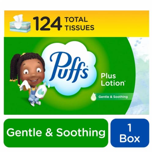 Puffs Plus Lotion Family Facial Tissues Perspective: front