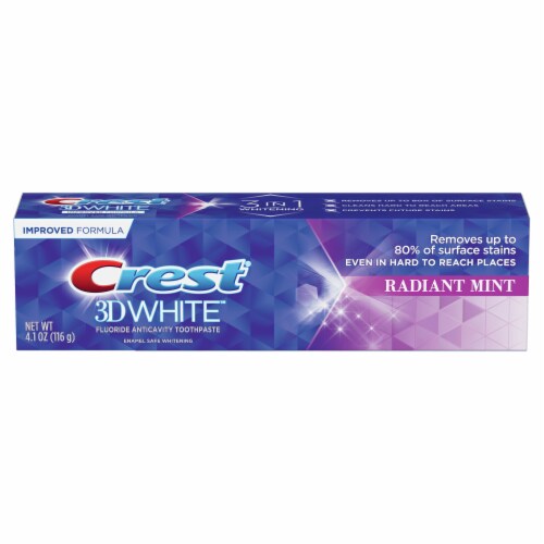 Crest® 3D White Whitening Toothpaste Radiant Mint Perspective: front