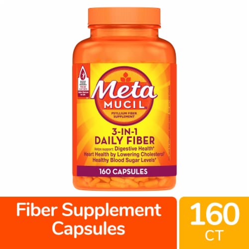 Metamucil Daily Fiber Capsules Perspective: front