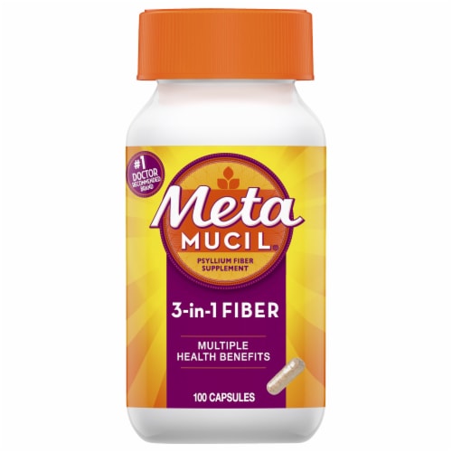 Metamucil Multi-Health Fiber Capsules Perspective: front