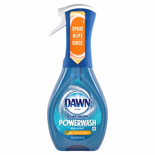 Dawn® Platinum Powerwash™ Citrus Scent Dishwashing Liquid & Dish Spray Starter Kit Perspective: front