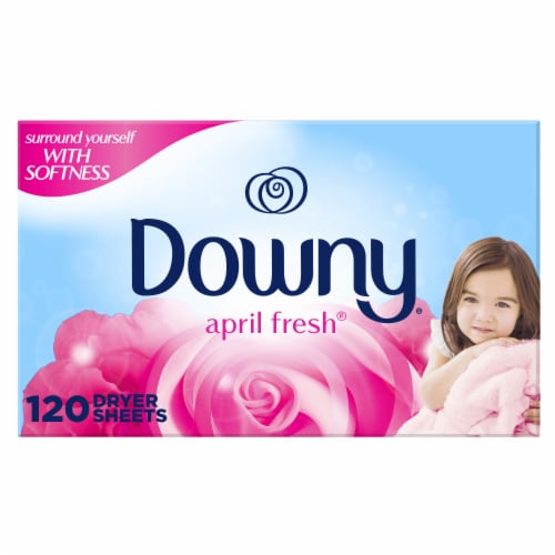 Downy April Fresh Fabric Softener Dryer Sheets Perspective: front