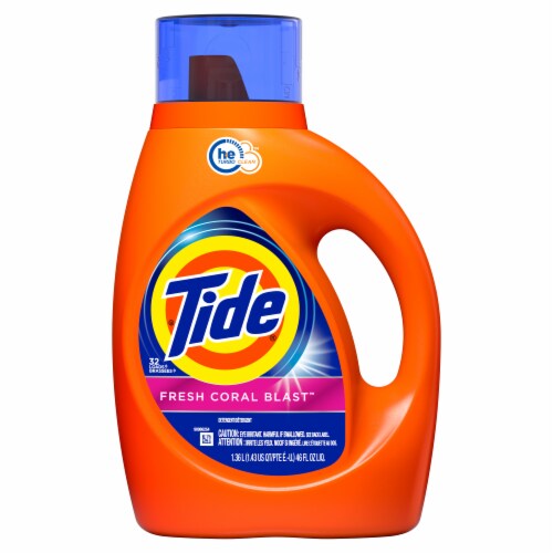 Tide Fresh Coral Blast Liquid Laundry Detergent Perspective: front