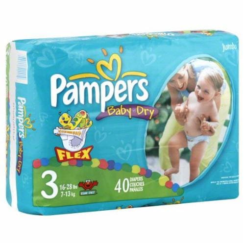 Pampers Baby Dry Flex Size 3 Diapers, 40 ct - QFC