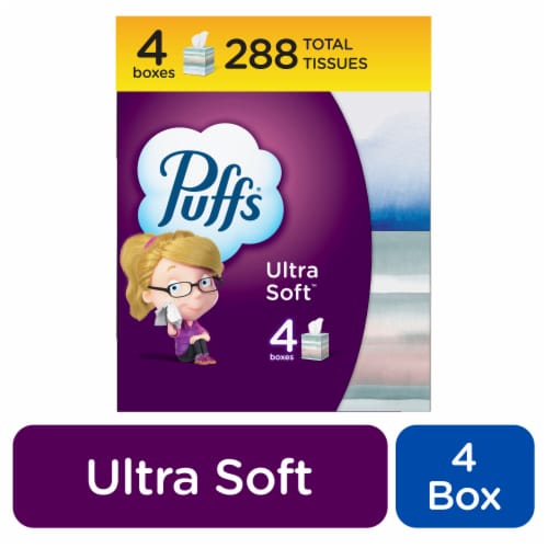 Puffs Ultra Soft Mega Cube Facial Tissues Perspective: front
