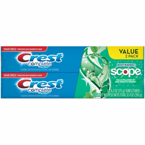 Crest Complete Whitening + Scope Toothpaste Perspective: front