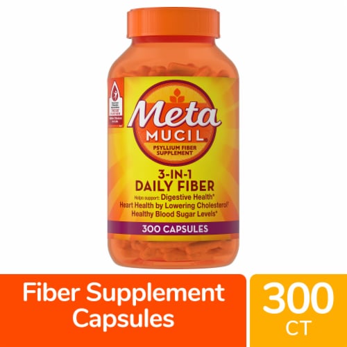 Metamucil Daily Fiber Capsules Perspective: front