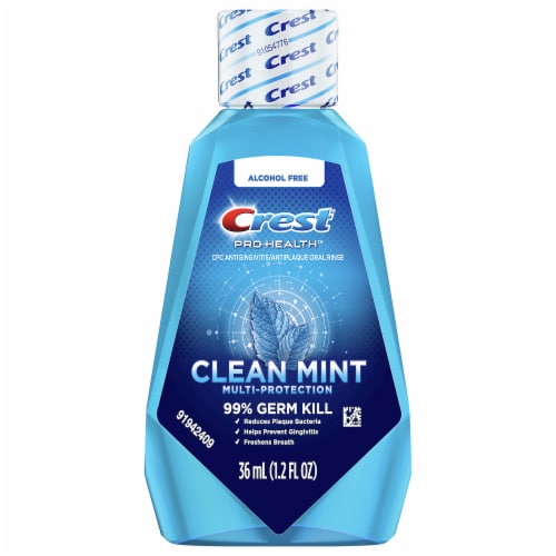 Crest® Pro-Health™ Alcohol Free Multi-Protection Refreshing Clean Mint Mouthwash Perspective: front