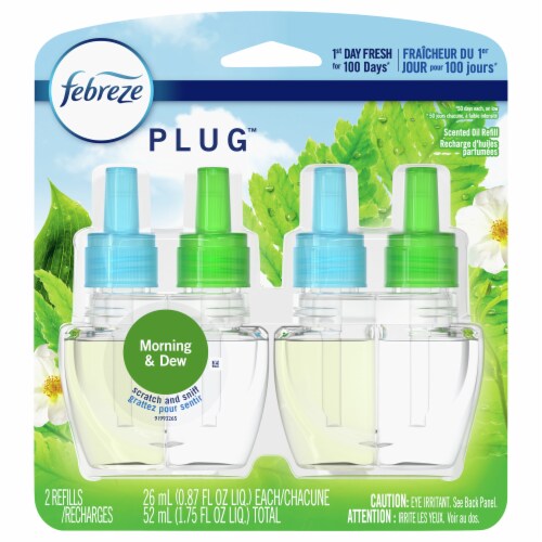 Febreze Plug™ Morning Dew Air Freshener Refill Perspective: front