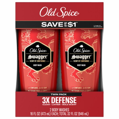 Baker S Old Spice Red Zone Collection Swagger Body Wash Twin Pack 2 Ct 16 Fl Oz