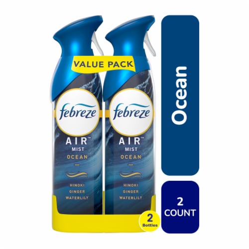 Febreze Ocean Scent Odor-Fighting Air Freshener Aerosol Can Twin Pack Perspective: front
