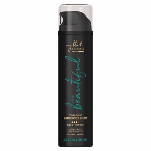 My Black is Beautiful Type 3 Tangle Slayer with Coconut Oil Honey and Turmeric Conditioning Cream Perspective: front