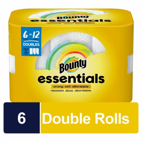 Select-A-Size Paper Towels, White, 6 Double Rolls = 12 Regular