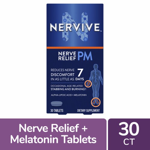 Nervive Nerve Relief PM Tablets Perspective: front