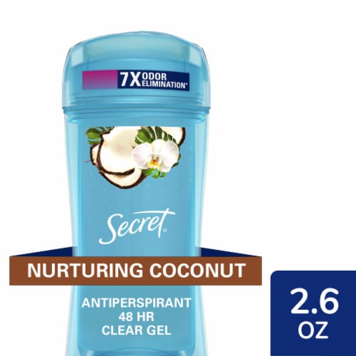 Secret Fresh Coconut Clear Gel Antiperspirant and Deodorant Perspective: front