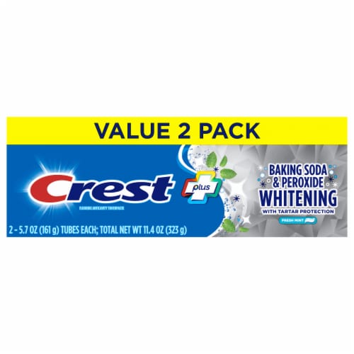 Crest Fresh Mint Baking Soda & Peroxide Whitening Fluoride Anticavity Toothpaste Value Pack