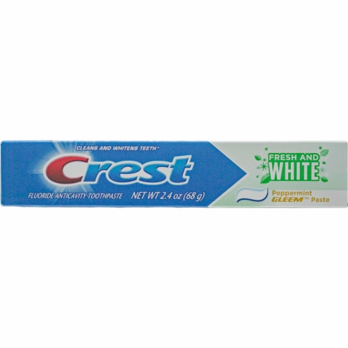 Crest® Fresh & White Peppermint Gleem™ Toothpaste Perspective: front