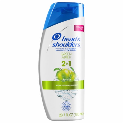 Head & Shoulders® Green Apple Anti-Dandruff 2 In 1 Shampoo and Conditioner Perspective: front