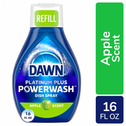 Dawn Platinum Powerwash Dish Spray Dish Soap Apple Scent Refill Perspective: front