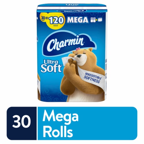 Charmin Ultra Soft Toilet Paper Tissue Mega Rolls Perspective: front