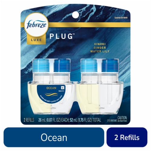 Febreze Origins Fade Defy PLUG Air Freshener & Odor Fighter Ocean Dual Oil  Refills, 2 pk / 0.87 oz - Fry's Food Stores