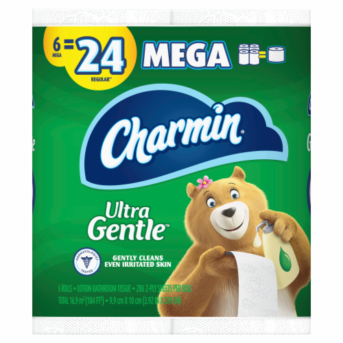 Charmin Ultra Gentle Mega Rolls Toilet Paper Tissue, 6 rolls - Baker's