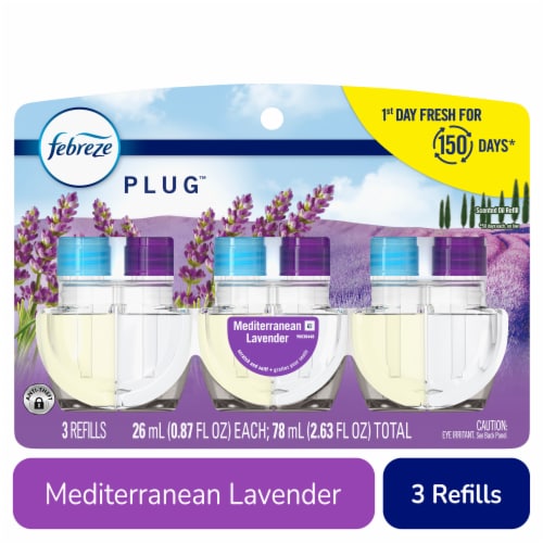 Febreze Fade Defy PLUG Mediterranean Lavender Scent Air Freshener Refill, 3  ct - Kroger