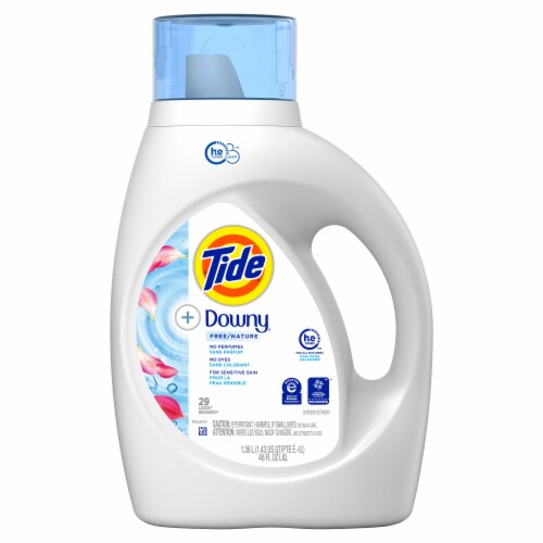 Tide With Downy Unscented Liquid Laundry Detergent Perspective: front