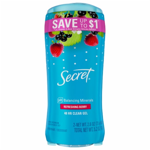 Secret® Summer Berry Clear Gel Antiperspirant Deodorant Perspective: front
