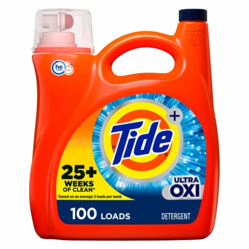Tide HE Ultra Oxi Liquid Laundry Detergent Perspective: front