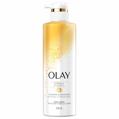 Olay Cleansing & Brightening Vitamin C Body Wash Perspective: front