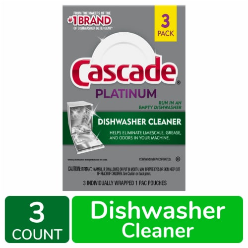 Cascade Platinum Dishwasher Cleaner Perspective: front