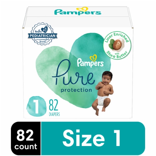 Pampers Pure Protection Baby Diapers Size 1 (8-14 lbs), 82 count - Pay Less  Super Markets