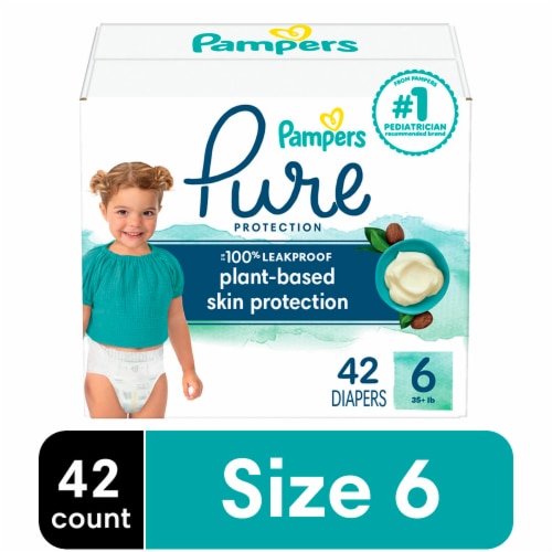 Pampers Pure Protection Size 6 Baby Diapers Perspective: front