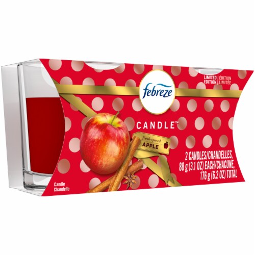 Febreze Limited Edition Fresh Spiced Apple Candles Perspective: front