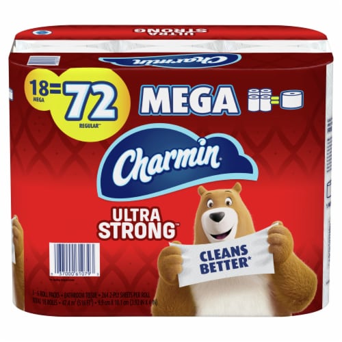 Charmin Toilet Paper Ultra Strong 264 Sheets Per Roll Perspective: front
