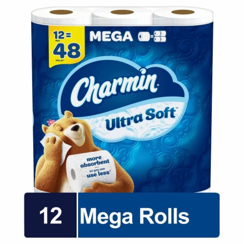 Charmin Ultra Soft Mega Roll Toilet Paper Perspective: front