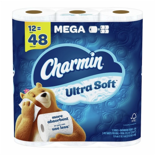 Charmin Ultra Soft Bathroom Tissue Perspective: front