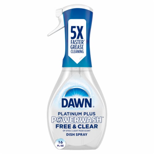 Dawn Free & Clear Powerwash Spray Pear Scent Dish Soap Perspective: front