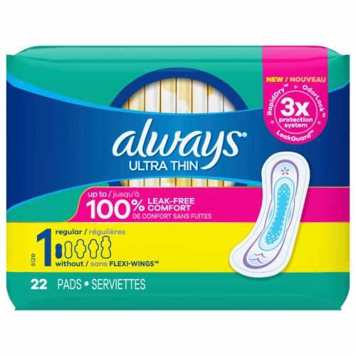 Always® Ultra Thin Size 1 Regular Pads, 22 ct - Mariano's