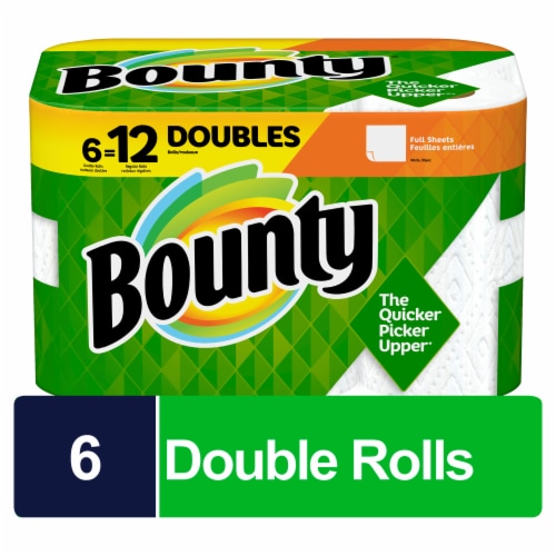 Bounty Double Roll Full Sheet White Paper Towels