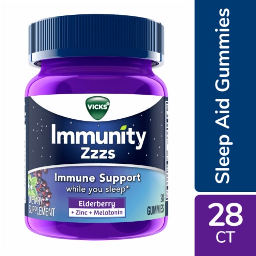 Vicks Immunity Zzzs Immune Support Gummies Perspective: front