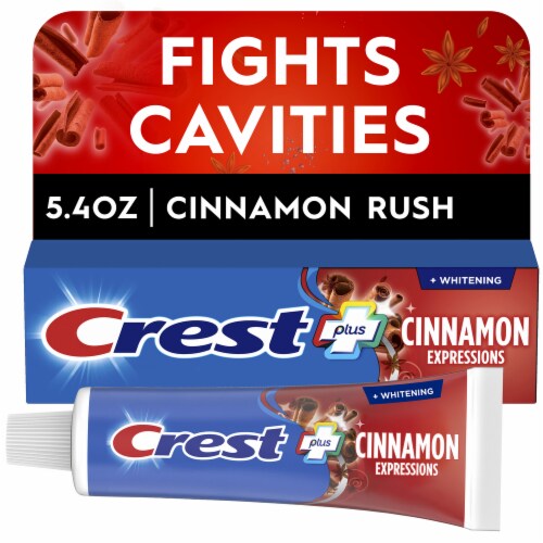 Crest Complete Plus Cinnamon Expressions Toothpaste Perspective: front
