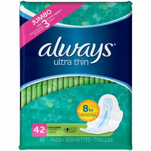 Always Panty Liner Pad With Wings Bonus Pack, 42 Count - Kroger