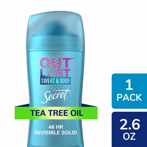 Secret Outlast Tea Tree Oil Solid Antiperspirant Deodorant Stick Perspective: front