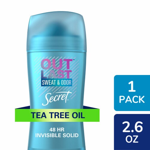 Secret Outlast Tea Tree Oil Solid Antiperspirant Deodorant Stick Perspective: front